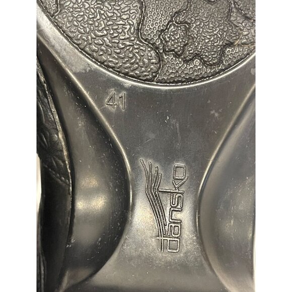 BARN SHOES Dansko Womens LeatherBarn Shoes‎  Slip-On Clogs , Buckle  Sz 41 Black - Picture 4 of 16